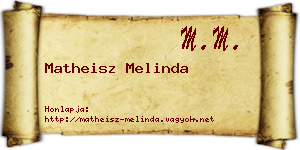 Matheisz Melinda névjegykártya