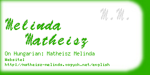 melinda matheisz business card